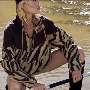 FP Movement by Free People Walk The Line Zip & Tie Pullover - EUC - Size L